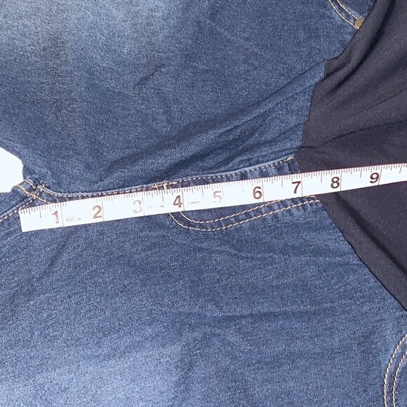 TIMES Maternity dark blue roll up skinny jeans. US 12 - Picture 9 of 12